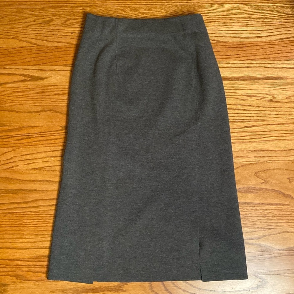 🆕 rag & bone Alanna Merino Wool Knee Length Knit Skirt in Medium Grey Small